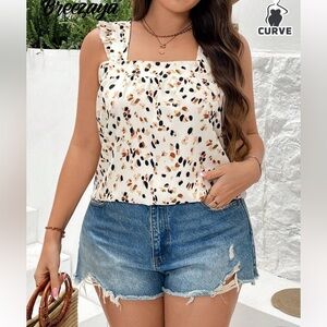 Animal Print Blouse Size XL NWOT